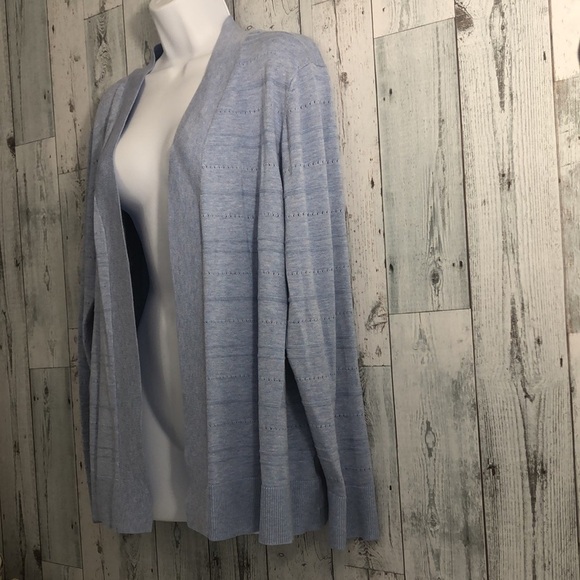 Karen Scott Light Blue Heather Jersey Cardigan XXL - Picture 2 of 10